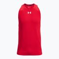 Tricou de baschet pentru bărbați Under Armour Baseline Cotton Tank red/white/white 5