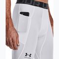 Colanți de antrenament pentru bărbați Under Armour HeatGear white/black 5