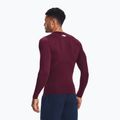 Pantaloni cu mânecă lungă de antrenament pentru bărbați Under Armour Ua HG Armour Comp LS maroon/alb 2