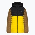 Columbia Powder Lite cu glugă și glugă pentru copii Jachetă de puf negru și galben 1802901