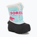 Ghete pentru copii Sorel Snow Commander ocean surf/cactus pink