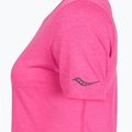 Tricou de alergare pentru femei Saucony Stopwatch SS fuchsia heather 4