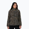 Bluză pentru femei Sweaty Betty Plush Contrast Zip Up Fleece brown ink leopard print