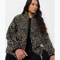 Bluză pentru femei Sweaty Betty Plush Contrast Zip Up Fleece brown ink leopard print 4