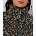 Bluză pentru femei Sweaty Betty Plush Contrast Zip Up Fleece brown ink leopard print 5