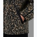 Bluză pentru femei Sweaty Betty Plush Contrast Zip Up Fleece brown ink leopard print 6
