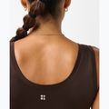 Tricou de yoga pentru femei Sweaty Betty Seamless Ruched Tank espresso brown 5