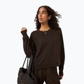 Bluză pentru femei Sweaty Betty After Class Yoke Crop espresso brown