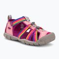 Sandale de trekking pentru copii Keen Seacamp II CNX roz-colorate 1027421