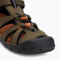 Sandale pentru juniori KEEN Seacamp II CNX dark olive/gold flame 7
