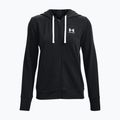Tricou de antrenament pentru femei Under Armour Rival Terry Full Zip Hoodie negru 1369853
