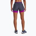 Under Armour Play Up pantaloni scurți de antrenament 2 în 1 pentru femei albastru marin și violet 1351981 2