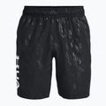 Pantaloni scurți de antrenament pentru bărbați Under Armour UA Woven Emboss negru 1361432-003