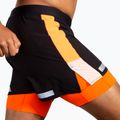 Pantaloni scurți de alergare pentru bărbați Brooks Run Visible 5" 2IN1 2.0 black/ecru/fluoro flash 3