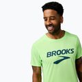 Tricou de alergare pentru bărbați Brooks Distance 3.0 neo limeade/brooks logo 4