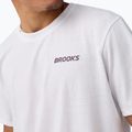 Tricou de alergare pentru bărbați Brooks Graphic white/burgundy blaze/cosmic 3