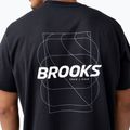 Tricou de alergare pentru bărbați Brooks Graphic black/white/slate grey 4