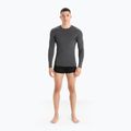 Longsleeve termoactiv pentru bărbați icebreaker Merino 150 Anatomica Crewe jet heather 2