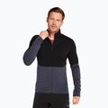 Bluză pentru bărbați icebreaker Merino 400 RealFleece Descender LS Zip black/ graphite/ cb