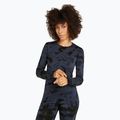 Longsleeve termoactiv pentru femei icebreaker Merino 200 Oasis Crewe Cloud Dye graphite/black