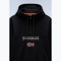 Hanorac pentru bărbați Napapijri Burgee Half Zip Hooded 2.0 black 041 7