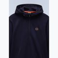 Bluză pentru bărbați Napapijri B-Badge Half Zip Hooded blu marine 8