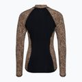 Longsleeve de înot pentru femei Hurley Leopard Zip Front brown sugar 2