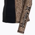 Longsleeve de înot pentru femei Hurley Leopard Zip Front brown sugar 3