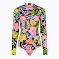 Costum de baie dintr-o piesă pentru femei Hurley Sunset District Zip Back Cheeky Surfsuit black