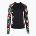 Longsleeve de înot pentru femei Hurley Fiji Fantasy Zip Front Rashguard black