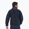 Bărbați Patagonia Classic Retro-X fleece Sweatshirt nou navy w / ceară roșu 2