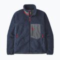 Bărbați Patagonia Classic Retro-X fleece Sweatshirt nou navy w / ceară roșu 8