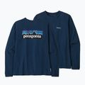 Tricou de trekking pentru femei Patagonia P-6 Logo Responsibili-Tee LS tidepool albastru 7