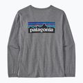 Patagonia P-6 Logo Responsibili-Tee gravel heather longsleeve pentru femei 4