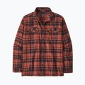 Tricou pentru bărbați Patagonia Organic Cotton MW Fjord Flannel ice caps/burl red 4