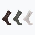 Șosete  Salomon Everyday Crew 3 pary silver cloud/sedona sage