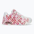 Încălțăminte pentru femei SKECHERS JGoldcrown Uno Spread The Love white/red/pink 2