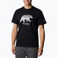 Tricou de trekking pentru bărbați Columbia Rockaway River Graphic negru 2036401
