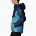 Jacheta de bărbați Columbia Platinum Peak cu glugă cu glugă în jos shasta/collegiate navy 3