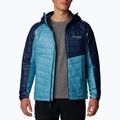 Jacheta de bărbați Columbia Platinum Peak cu glugă cu glugă în jos shasta/collegiate navy 4