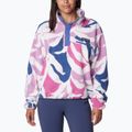 Bluză polar pentru femei Columbia Helvetia Cropped 1/2 cosmos floristic print/eve/salmon rose