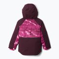 Columbia Mighty Mogul III Print pink ice windblown/ moonvista jachetă de schi pentru copii 2
