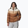 Geacă izolată pentru femei Columbia Puffect II Colorblock camel brown/canoe/chalk