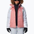 Geacă de schi pentru femei Columbia Snowy Summit Ins pink agave/white/cirrus grey dobby 4