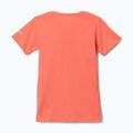 Tricou de trekking pentru copii Columbia Mission Lake Graphic hot coral/foxy swirl 2