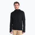 Bluză de trekking pentru bărbați icebreaker Merino 260 Quantum IV Zip Hoodie black