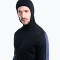 Bluză de trekking pentru bărbați icebreaker Merino 200 Realfleece Descender Zip Hoodie black/graphite 4