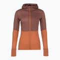 Bluză de trekking pentru femei icebreaker Merino 200 Realfleece Descender Zip Hoodie dusty clay