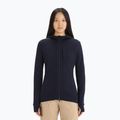 Geacă de trekking pentru femei Icebreaker Quantum III LS Zip Hood albastru marin 0A59JW