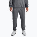 Pantaloni de antrenament pentru bărbați Under Armour Essential Fleece Joggers pitch gray medium heather/white